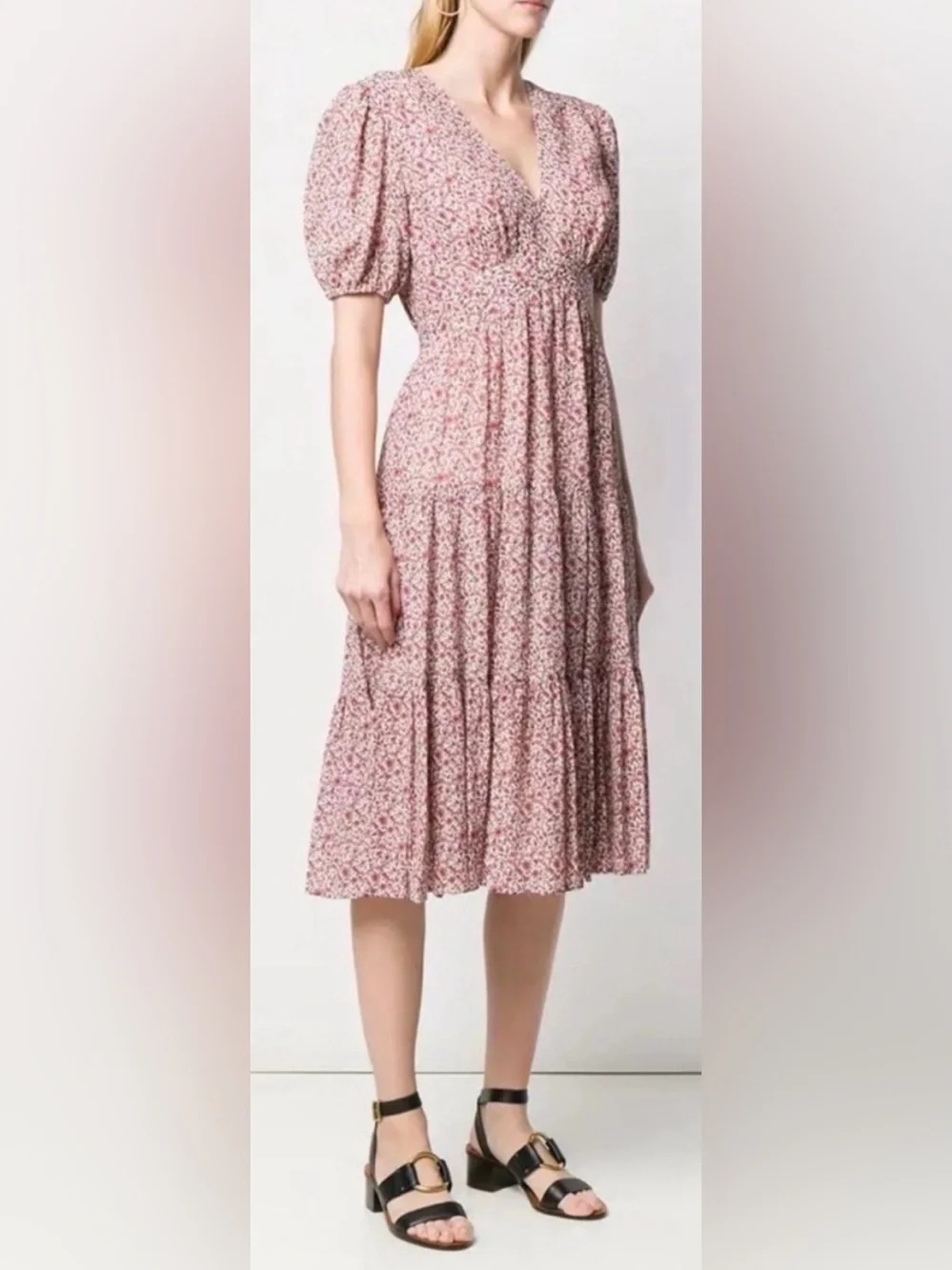 Tory Burch Pink Floral Flowy Keepsake Dress Size 0  *as is